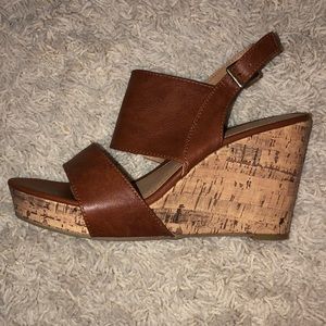 Apt. 9 Cognac Heeled Sandals (9.5)
